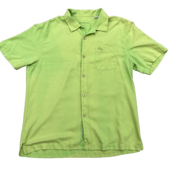 Tommy Bahama Other - Tommy Bahama Shirt Mens Button Down LG Island Zone Performance Green silk blend